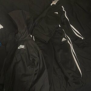 2T adidas set with shirt and Nike rain coat